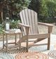 Signature Design by Ashley® Sundown Treasure Driftwood Plastic Outdoor Adirondack Chair-4