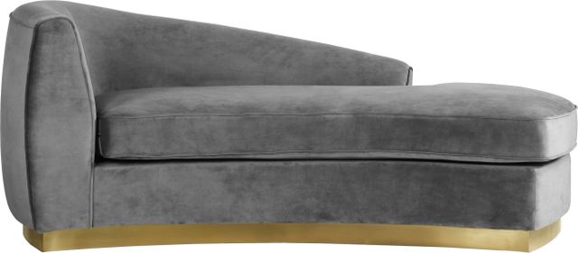 Meridian Furniture Julian Grey Velvet Chaise-0