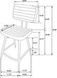 Coaster® Partridge 2-Piece Black/Camel Leather Counter Stool-2