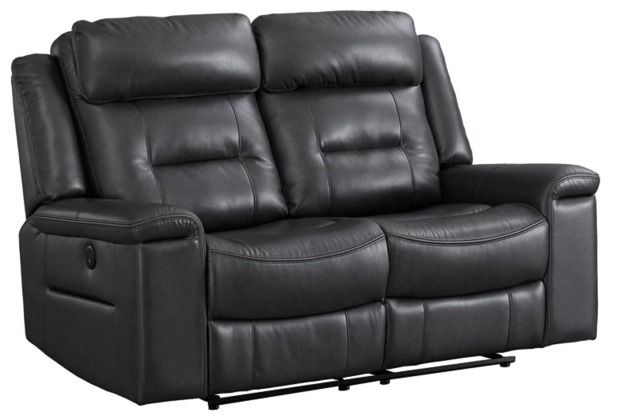 Signature Design by Ashley® McAdoo Charcoal Power Reclining Loveseat-0