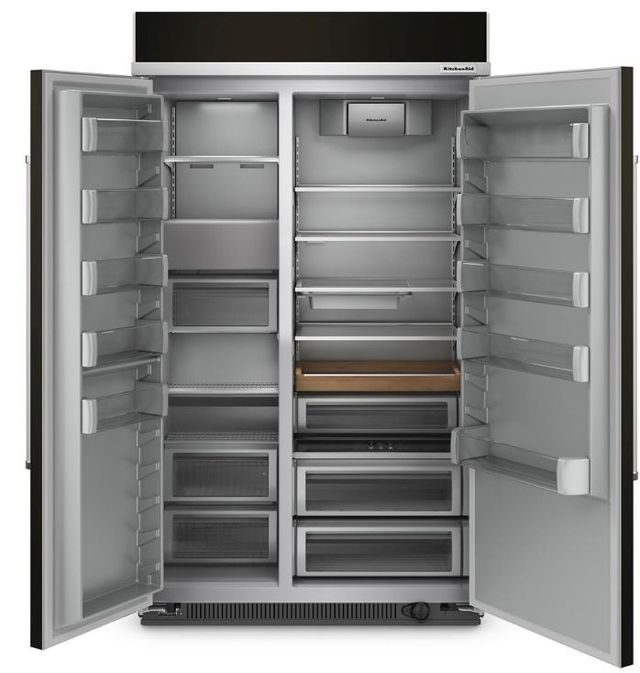 KitchenAid® 48 in. 30.0 Cu. Ft. PrintShield™ Finish Black Stainless Steel Built In Counter Depth Side-by-Side Refrigerator-3