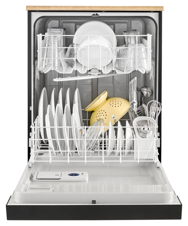 Whirlpool® 24” Black Heavy-Duty Built-In Top Control Dishwasher with 1-Hour Wash Cycle-3