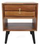 A & B Home Asther Natural Bedside Table with Drawer and Shelf-1