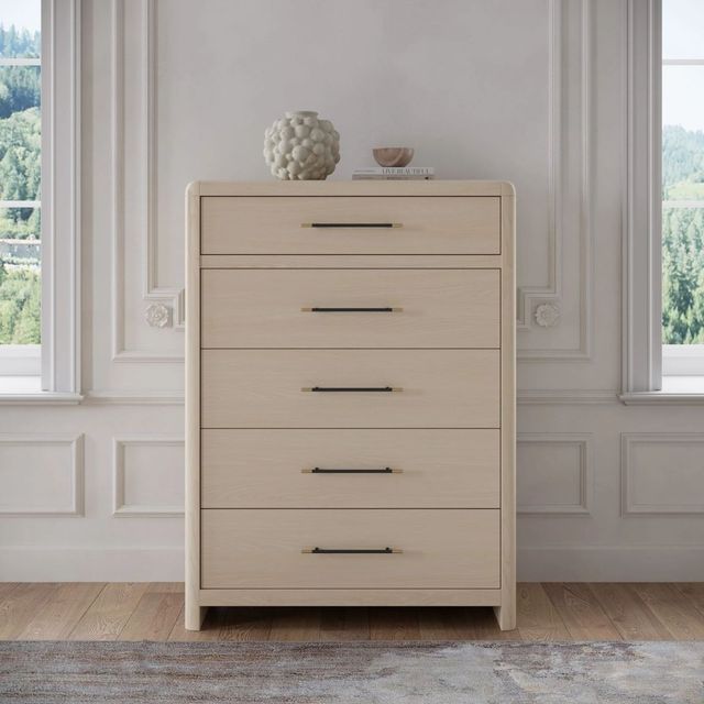 Modus Furniture Wallen White Sand 5-Drawer Chest-3