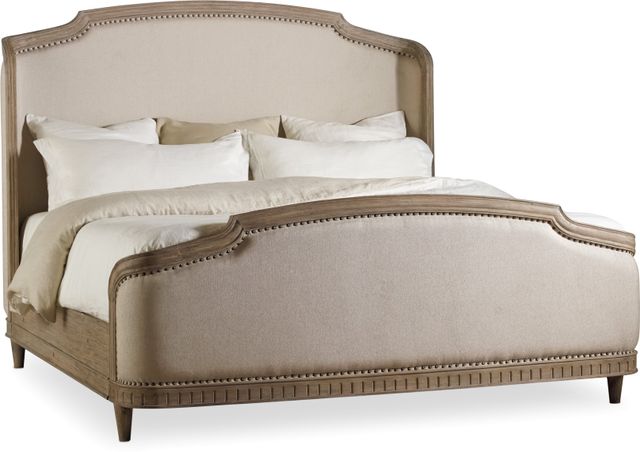 Hooker® Furniture Corsica Light Natural Acacia Queen Upholstery Shelter Bed-0