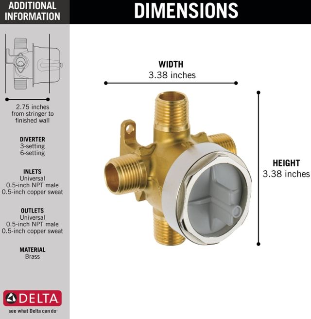 Delta 3 and 6-Setting Diverter Rough-1