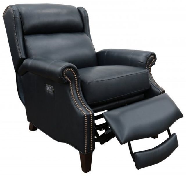 BarcaLounger® Philadelphia Shoreham Blue Leather Power Recliner-1