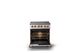 Viking® 5 Series 30" Blush Pro Style Electric Range with Brushed Brass Trim-1
