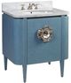 Currey & Company Briallen 30" Blue Vanity with Oval Undermount Sink-0