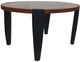 A & B Home Walnut Large Oval Table with Black Legs-0