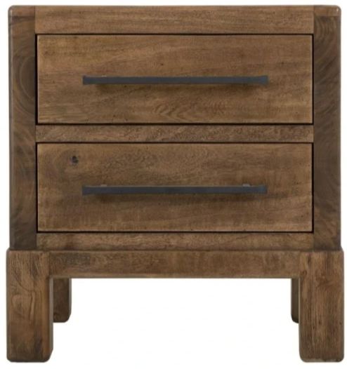 International Furniture Direct Merida Stained Brown Nightstand-3