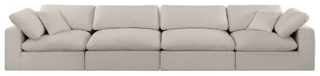 Meridian Furniture Comfy 4-Piece Beige Modular Sofa-1