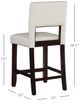 Linon Vega White Counter Stool-2