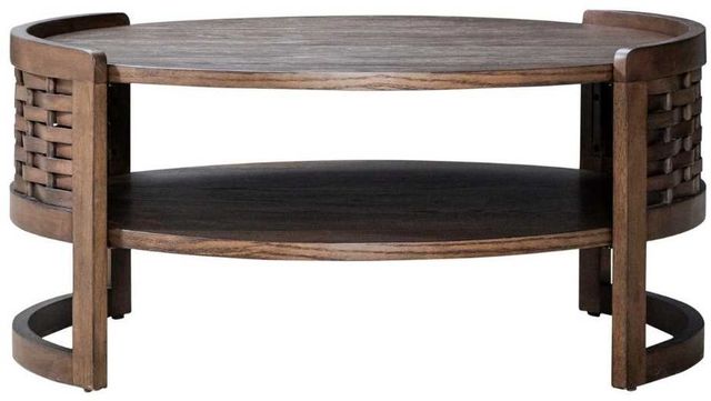 Liberty Furniture Warren Park Coffee Brown Cocktail Table-2