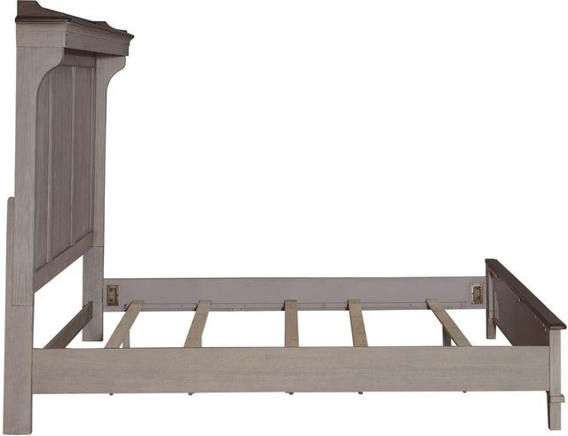 Liberty Furniture Ivy Hollow 4-Piece Dusty Taupe/Weathered Linen King Mantle Storage Bedroom Set-3