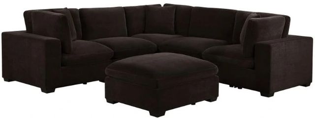 Coaster® Lakeview 5-Piece Dark Chocolate Modular Sectional-1