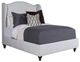 Century® Customizable Details Wing Upholstered Medium Headboard King Panel Bed-0