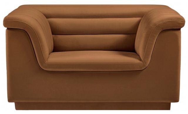 Meridian Furniture Cascade Saddle Velvet Fabric Chair-1