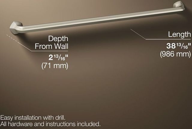 KOHLER® Occasion® Vibrant Brushed Nickel 36" Grab Bar-1