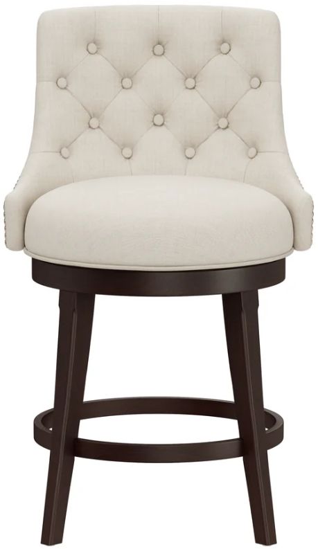 HH2 Home Halbrooke Chocolate/Cream Counter Height Stool-1