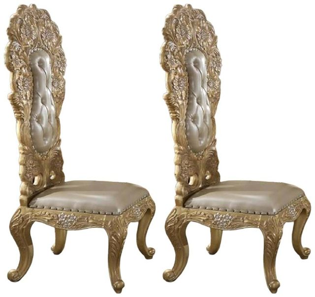 ACME Furniture Cabriole 2-Piece Gold Side Chair Set-0