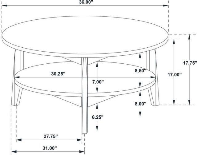 Coaster® Bradley 3-Piece Gray/Natural Coffee Table Set-2