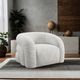 Furniture of America® Freja Cotton White Swivel Chair-1