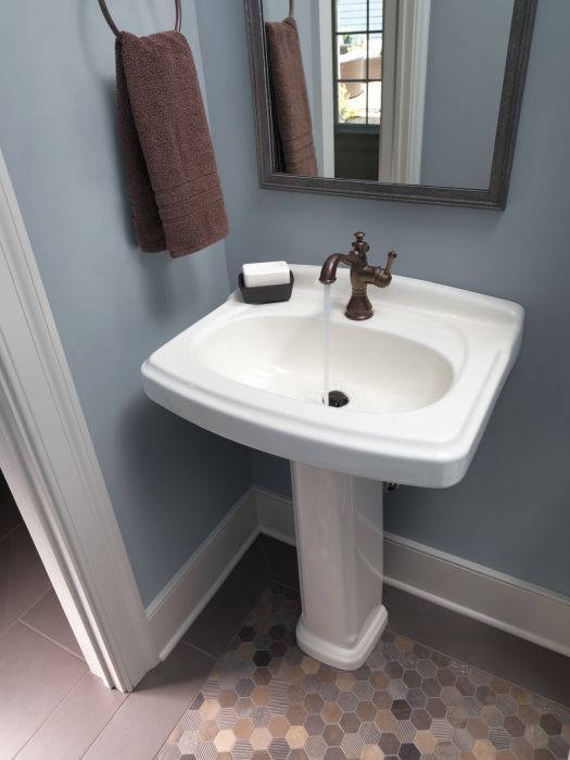 Delta Cassidy® Venetian Bronze Single Handle Bathroom Faucet with Drain-4