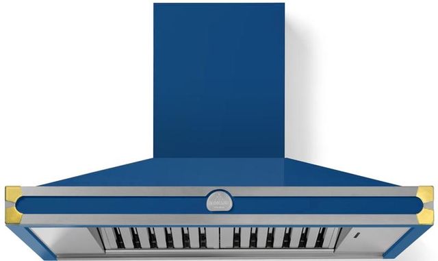 La Cornue Cornufe 110 43" Royal Blue Wall Mounted Chimney Hood-1