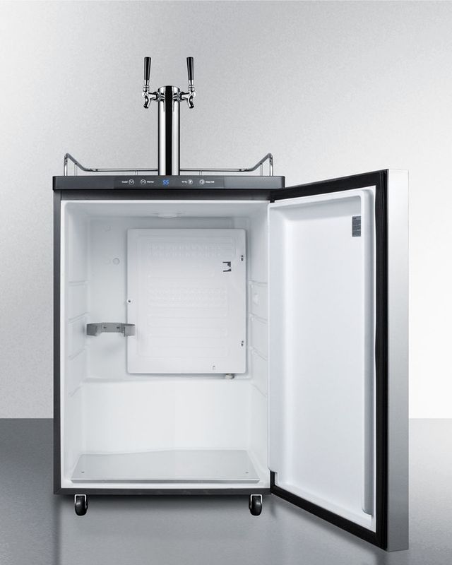 Summit® 5.6 Cu. Ft. Stainless Steel Beer Cooler/Kegerator-2