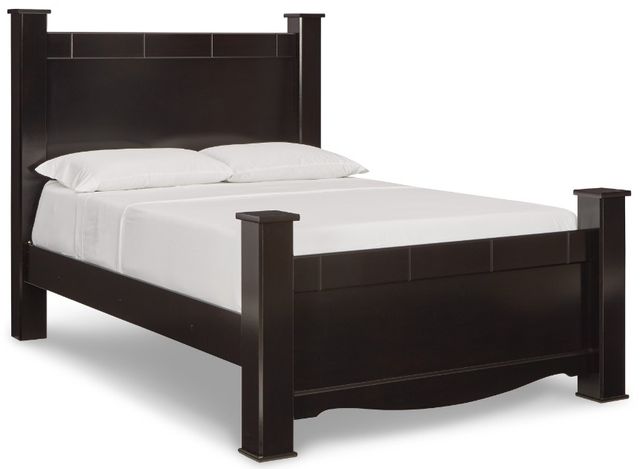 Signature Design by Ashley® Mirlotown 6-Piece Almost Black Queen Poster Bed Set-1