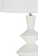 Bassett Mirror Binah Matte White Floor Lamp-1