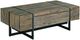 Hammary® Modern Timber Natural Raw Rectangular Cocktail Table with Dark Pewter Patina Frame-0