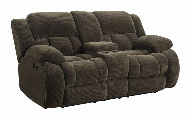 Coaster® Weissman Chocolate Reclining Loveseat-0
