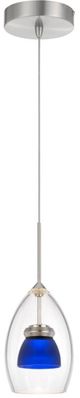 Cal® Lighting & Accessories Frosted Blue Mini Pendant-0