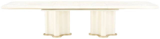 Michael Amini® La Terrazza Creamy Pearl Double Pedestal Dining Table-1