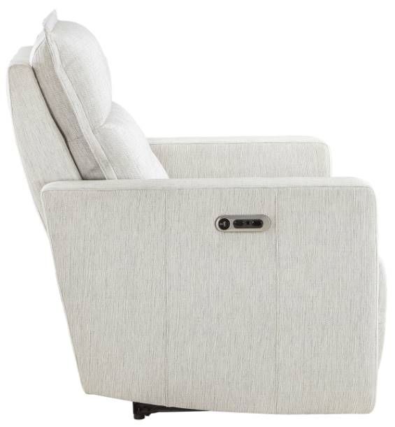 Homelegance® Salida White Power Reclining Chair with Power Headrests-2