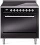 Ilve® Professional Plus II 36" Glossy Black Pro Style Induction Range-0