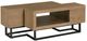 Hammary® Hidden Treasures Brown Coffee Table with Black Metal Base-0