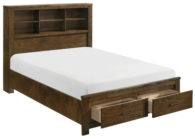 Homelegance® Sullivan Wire Brushed Oak Queen Platform Storage Bed-2