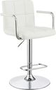 Coaster® Palomar Chrome/White Adjustable Bar Stool-3