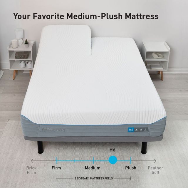 BEDGEAR® H6 Performance® 12" Hybrid Plush Pillow Top Split Head King Mattress-2
