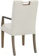 Fairfield® Customizable Dining Entree Nickel Metal Pull Short Back Arm Chair-3