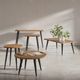 Jofran Inc. Prelude Suede Rectangle Coffee Table with Black Base-1