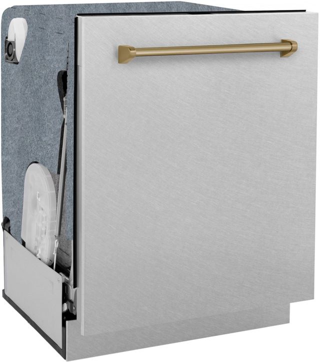 ZLINE Autograph Edition 24" Satin Stainless Steel Built In Dishwasher-3