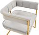 VIG Furniture Modrest Bavaria Gold/Light Gray Velvet Dining Chair-4