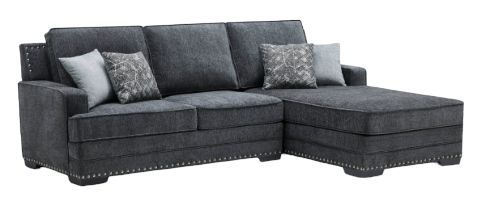Milton Greens Stars 2-Piece Dark Gray Right Hand Facing Sectional and Chaise-0