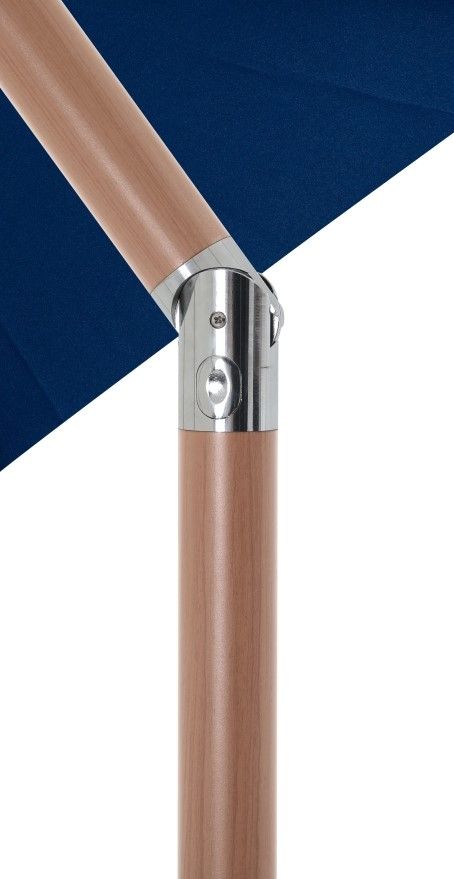 Meridian Furniture Fiji Navy/White Aluminum Outdoor Patio Umbrella and Round Base-4