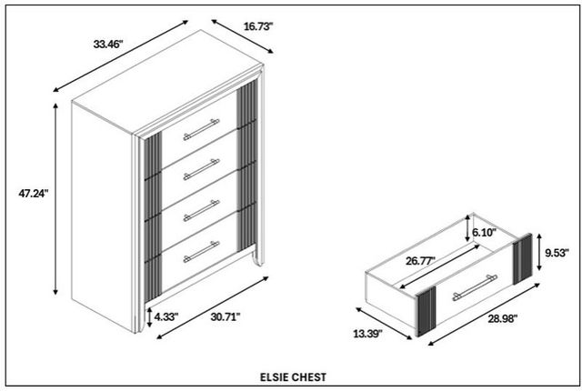 Global Furniture USA Elsie Gray Chest-2