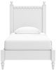 Signature Design by Ashley® Mollviney White Youth Twin Panel Bed-2